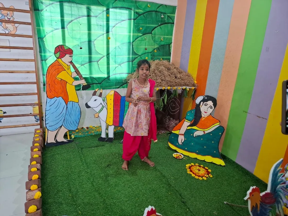 Children celebrating a traditional festival together
